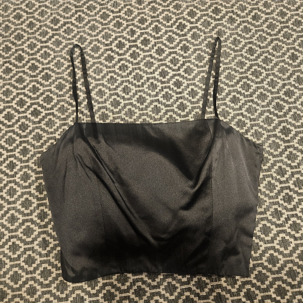 CHANEL Sleek Black Camisole Top